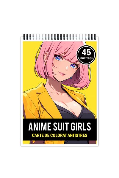 Legendary Gifts Anti-stress Coloring Book, 45 Illustrations, Anime Suit Girls, 106 Pages, Format: A5