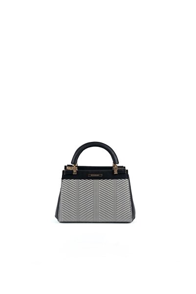 Silver Polo Black and White - Black Sp1193 Women's Handbag
