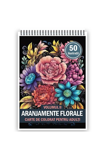 Legendary Gifts Adult Coloring Book, 50 Illustrations, Floral Arrangements - Volume Ii, 106 Pages