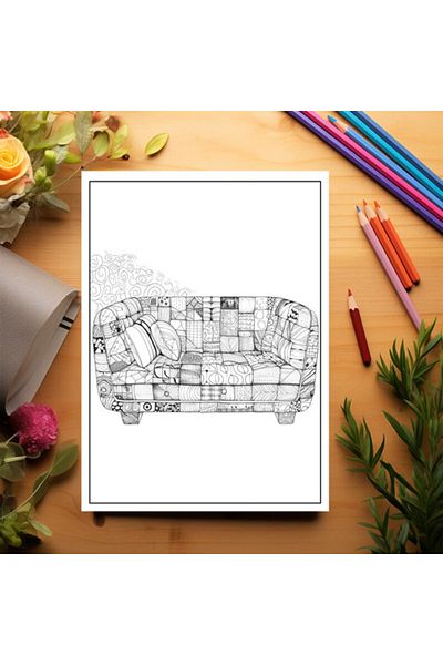Legendary Gifts Adult Coloring Book, 50 Illustrations, Patchwork, 106 Pages