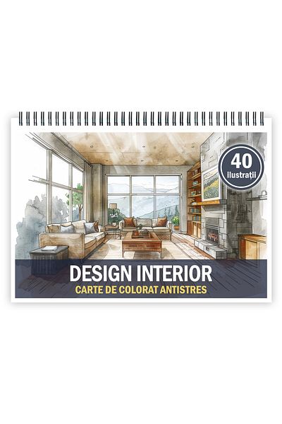 Legendary Gifts Anti-stress Coloring Book, 40 Illustrations, Interior Design, 86 Pages, Format: A5