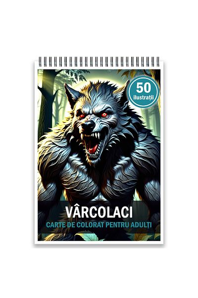 Legendary Gifts Adult Coloring Book, 50 Illustrations, Werewolves, 106 Pages, Format: A5