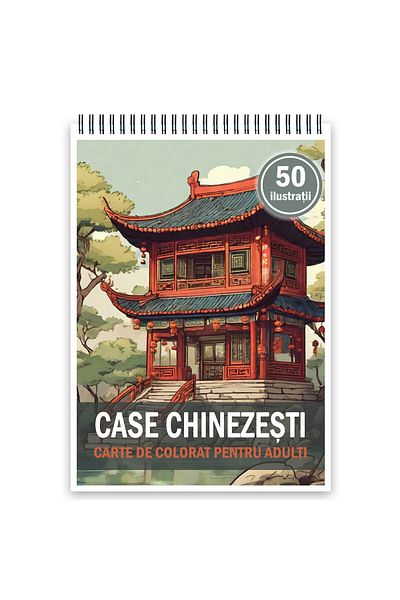 Legendary Gifts Coloring Book, 50 Illustrations, Chinese Houses, 106 Pages, Format: A5