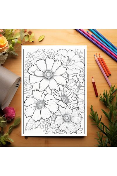 Legendary Gifts Adult Coloring Book, 50 Illustrations, Floral Arrangements - Volume Ii, 106 Pages