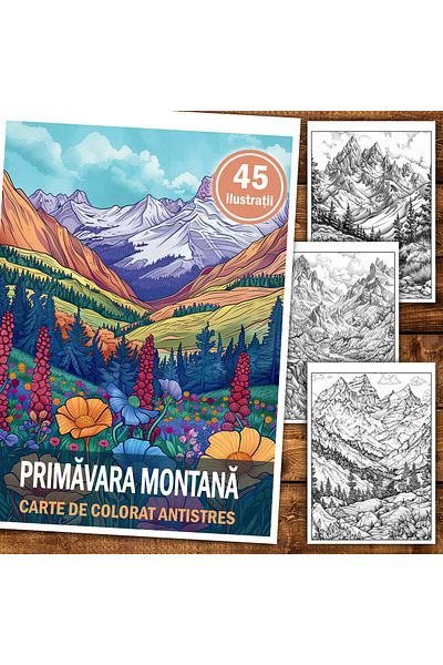 Legendary Gifts Anti-stress Coloring Book, 45 Illustrations Spring Montana, 96 Pages, Format: A5