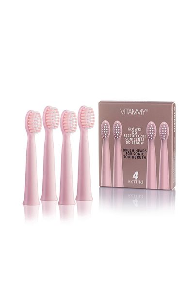 Vitammy Set of 4 VITAMMY Harmony toothbrush refills, Pink, TH1811-4 Rose