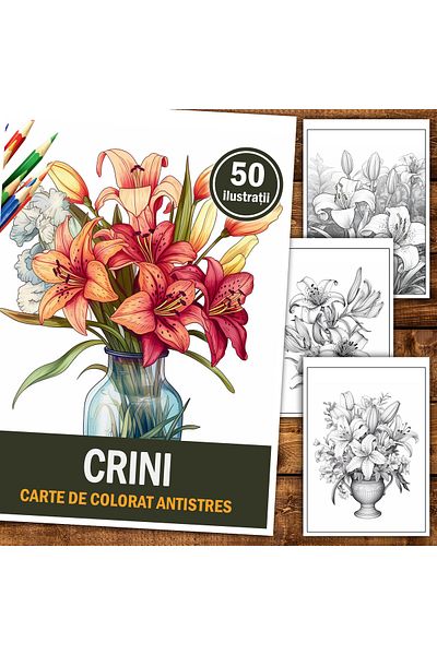 Legendary Gifts Coloring Book For Relaxation And Anti-stress, 50 Illustrations, Lilies 106 Pages, Format: A5
