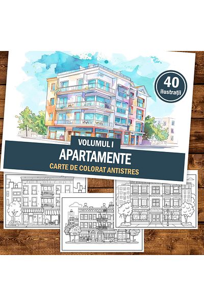 Legendary Gifts Anti-stress Coloring Book, 40 Illustrations Apartments - Volume I, 86 Pages, Format: A5