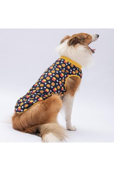 Pawstar Star Hamburger Big Dog T-Shirt - Dog Clothing (15 Kg-45 kg)