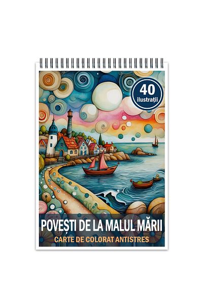 Legendary Gifts Anti-stress Coloring Book, 40 Illustrations Stories From The Seaside, 86 Pages, Format: A5