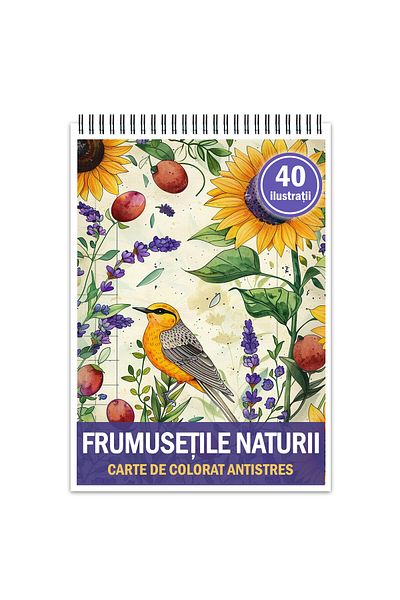 Legendary Gifts Anti-stress Coloring Book, 40 Illustrations, Beauties Of Nature, 86 Pages, Format: A5