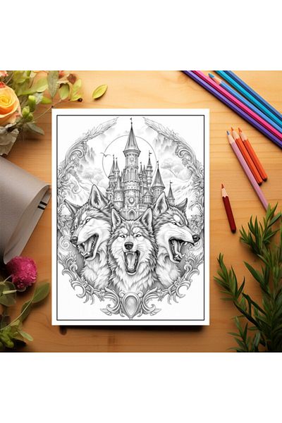 Legendary Gifts Adult Coloring Book, 45 Illustrations, Halloween, 96 Pages, Format: A5