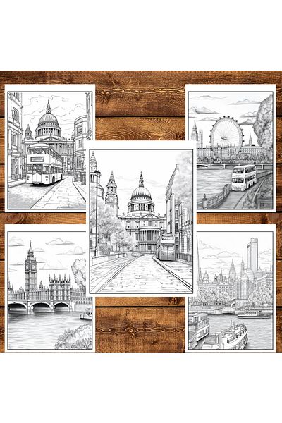 Legendary Gifts Coloring Book For Relaxation And Anti-stress, 50 Illustrations, London, 106 Pages, Format: A5