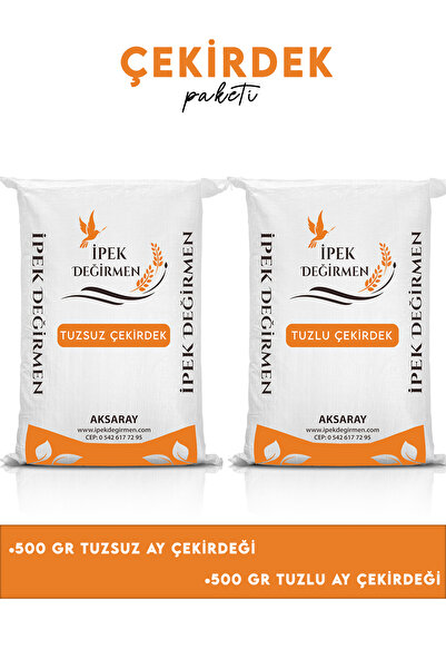 İpek Değirmen 1 KG Karışık Tuzlu Tuzsuz Ay Çekirdeği Paketi