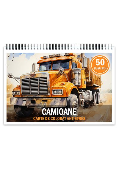 Legendary Gifts Coloring Book For Relaxation And Anti-stress, 50 Illustrations, Trucks, 106 Pages, Format: A5