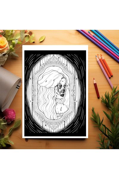 Legendary Gifts Anti-stress Coloring Book, 40 Illustrations, Nightmares - Volume I, 86 Pages, Format: A5