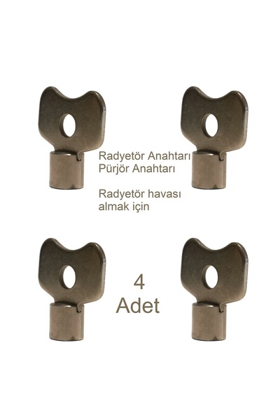 Adilon Panel Radyetör, Havlupan, Petek, Pürjör, Hava Alma Anahtarı (4 Adet)