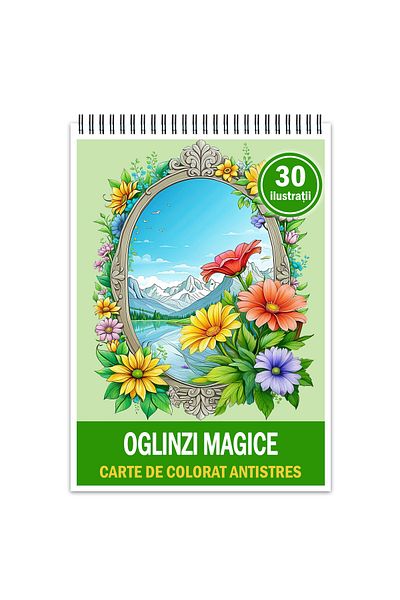 Legendary Gifts Anti-stress Coloring Book, 30 Magic Mirrors Illustrations, 66 Pages, Format: A5
