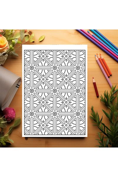 Legendary Gifts Anti-stress Coloring Book, 50 Illustrations, Relaxing Patterns, 106 Pages, Format: A5
