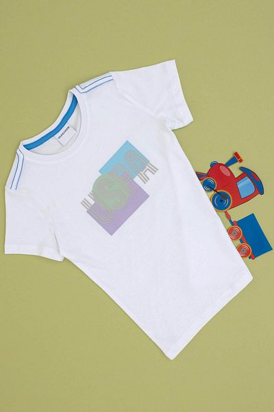 U.S. Polo Assn. Μπλουζάκι Pamelkids White Boy 2107394