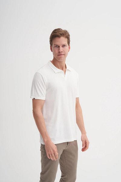 Cazador Πλεκτό μπλουζάκι με υφή Polo Neck Regular Fit