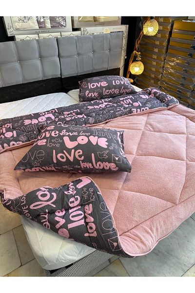 VİLERA HOME Fuchsia Single Welsoft Quilt with Pillowcase