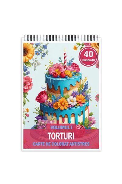 Legendary Gifts Anti-stress Coloring Book, 40 Illustrations Cakes - Volume I, 86 Pages, Format: A5