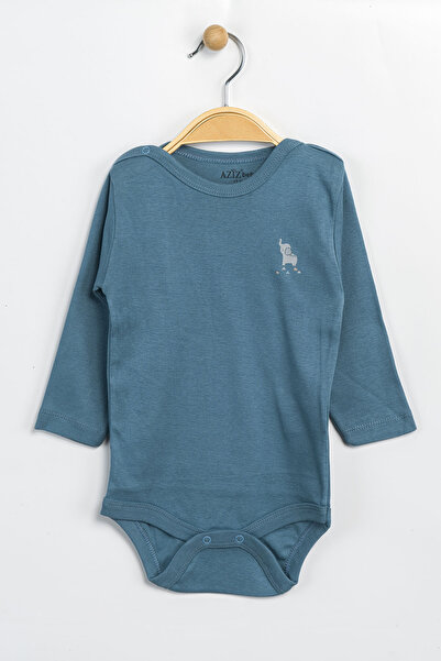 Aziz Bebe Erkek Kız Bebek Çıtçıtlı % 100 Pamuk Body & Zıbın 12 Ay - 36 Ay