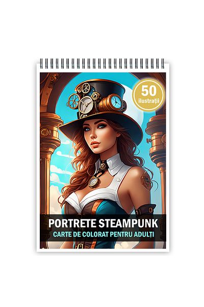 Legendary Gifts Adult Coloring Book, 50 Illustrations, Steampunk, 106 Pages, Format: A5