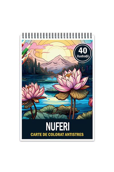 Legendary Gifts Coloring Book For Relaxation And Anti-stress, 40 Illustrations, Water Lilies, 86 Pages, Format: A5