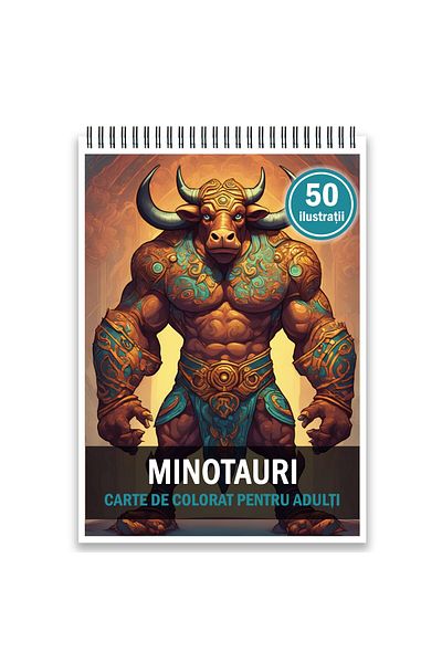 Legendary Gifts Adult Coloring Book, 50 Illustrations, Minotaurs, 106 Pages, Format: A5