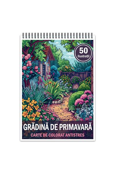 Legendary Gifts Anti-stress Coloring Book, 50 Illustrations Spring Garden, 106 Pages, Format: A5