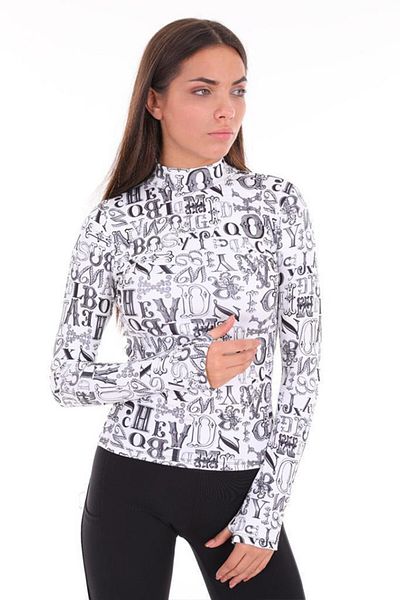 FashionForYou Bella Cropped Blouse, Round Neck, Alphabet, L