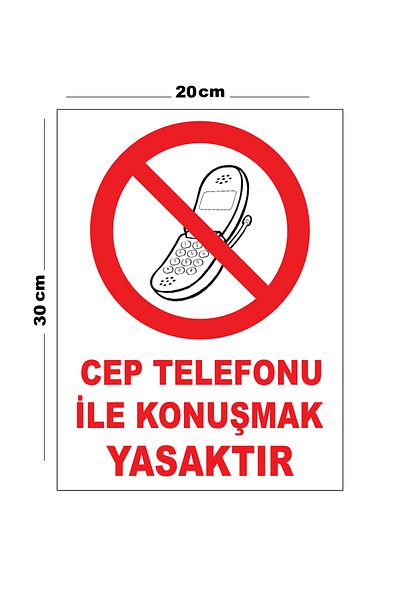 Lucena Metal Prohibited Talking on Mobile Phone 20cm X 30cm A4 Size Warning Sign Diversion