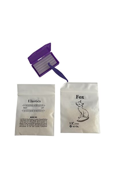 First Class Diş Teli Lastiği 1/4 4.5oz Heavy Ağıziçi Lastik-Ortodonti Lastiği Takma Aparatı ve Ortodonti mumu