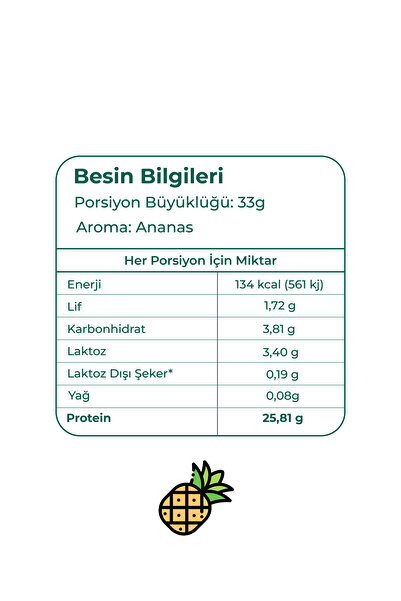 yeşilmarka Whey Protein Tozu - Ananas 100 g