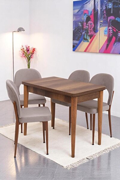 Erezogulları Mobilya Damla Hilal MDF Mutfak Masa Sandalye Takımı 60x100cm