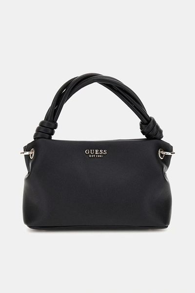 Guess Geantă de mână neagră pentru femei Sansa cu mâner superior Hwng8476110-bla