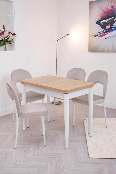 Erezogulları Mobilya Damla Hilal MDF Mutfak Masa Sandalye Takımı 60x100cm