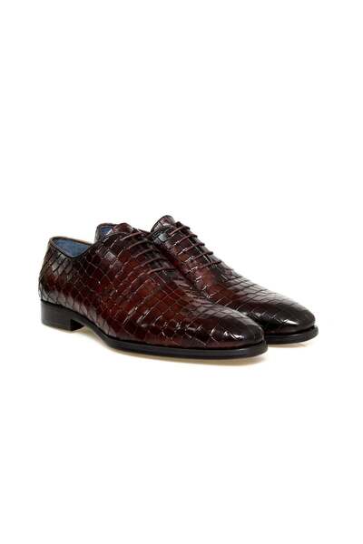 Butik ÇİKOLATA RENK BAĞCIKLI HAKİKİ DERİ ERKEK AYAKKABI