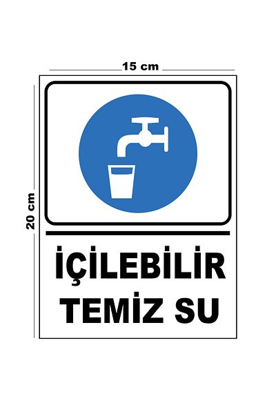 Lucena Metal Potable Water 15cm X 20cm Warning Sign Directional Sign