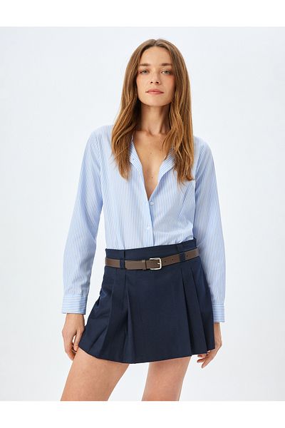 Koton Cămașă din popelin cu mânecă lungă, slim fit