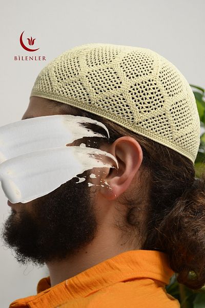 Bilenler Men's Knitted Skullcap |   Breathable Standard Size Skullcap Ideal for Hajj and Umrah