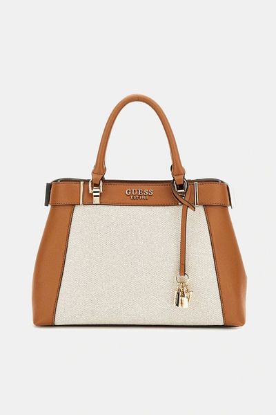 Guess Дамска чанта Anadela 3 Comp Satchel, многоцветна, Hwag9633060-ntc