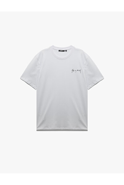 Koton Short Sleeve Crew Neck Regular Fit Cotton Ataturk Printed T-Shirt