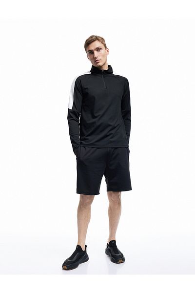 Koton Printed Sports Shorts with Belted Waist and Pocket Detail