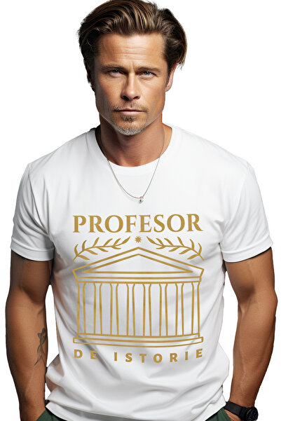 StoryGift Romania Tricou personalizat pentru bărbați cu mesajul „profesor de ...