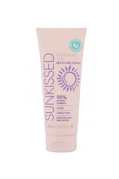 Sunkissed Gradual Tan Professional Self-tanning Lotion, 95% Ingredients, Medium-dark, 200 ml