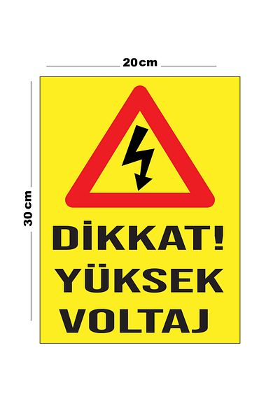 Lucena Metal Caution High Voltage 20cm X 30cm A4 Size Warning Sign Directional Sign