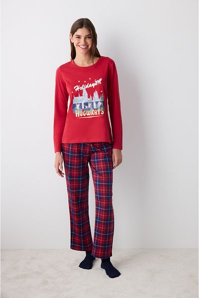 Penti Buntes Urlaubshosen-Pyjama-Set aus Baumwolle